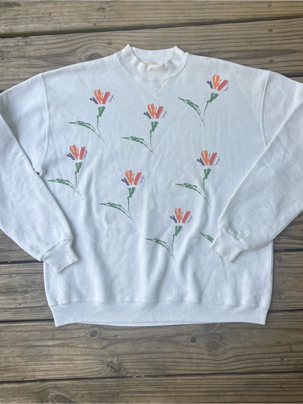 VTG ‘90s Oversized Flowers Sweatshirt